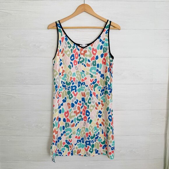 Summersalt - Multicolor leopard print V-neck lounge dress swim cover up, S - Picture 1 of 5